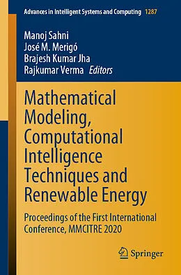 Kartonierter Einband Mathematical Modeling, Computational Intelligence Techniques and Renewable Energy von 
