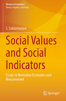 Couverture cartonnée Social Values and Social Indicators de S. Subramanian