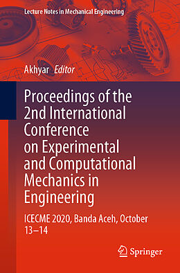 Kartonierter Einband Proceedings of the 2nd International Conference on Experimental and Computational Mechanics in Engineering von 