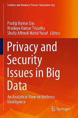 Couverture cartonnée Privacy and Security Issues in Big Data de 