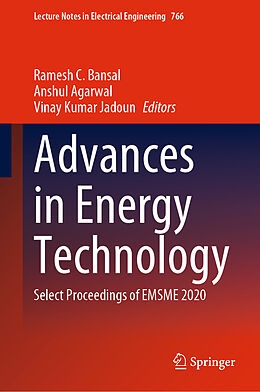 Livre Relié Advances in Energy Technology de 