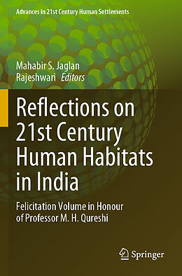 Couverture cartonnée Reflections on 21st Century Human Habitats in India de 
