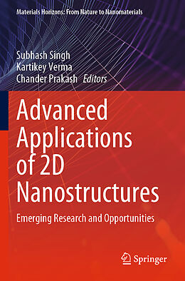 Couverture cartonnée Advanced Applications of 2D Nanostructures de 