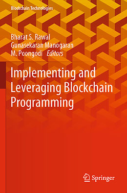 Couverture cartonnée Implementing and Leveraging Blockchain Programming de 