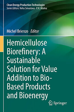 Couverture cartonnée Hemicellulose Biorefinery: A Sustainable Solution for Value Addition to Bio-Based Products and Bioenergy de 