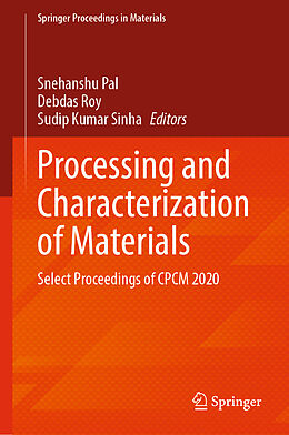 Livre Relié Processing and Characterization of Materials de 