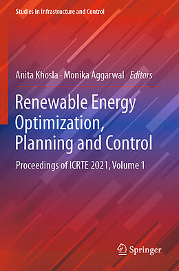 Couverture cartonnée Renewable Energy Optimization, Planning and Control de 