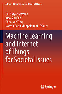 Couverture cartonnée Machine Learning and Internet of Things for Societal Issues de 