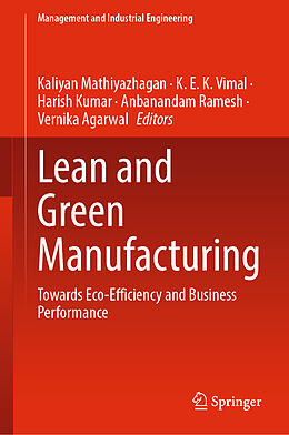 Livre Relié Lean and Green Manufacturing de 