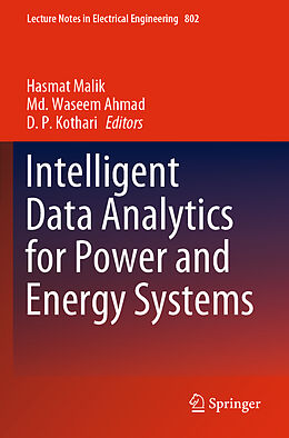 Couverture cartonnée Intelligent Data Analytics for Power and Energy Systems de 