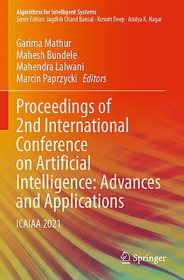 Couverture cartonnée Proceedings of 2nd International Conference on Artificial Intelligence: Advances and Applications de 