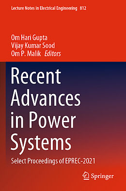 Couverture cartonnée Recent Advances in Power Systems de 