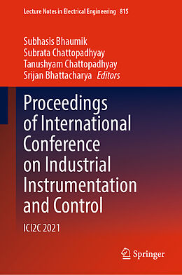 Livre Relié Proceedings of International Conference on Industrial Instrumentation and Control de 