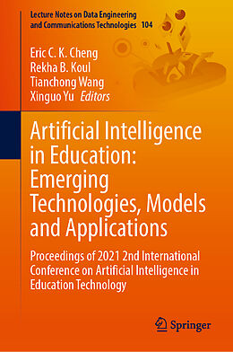 Livre Relié Artificial Intelligence in Education: Emerging Technologies, Models and Applications de 