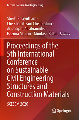 Couverture cartonnée Proceedings of the 5th International Conference on Sustainable Civil Engineering Structures and Construction Materials de 