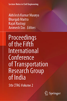 Livre Relié Proceedings of the Fifth International Conference of Transportation Research Group of India de 