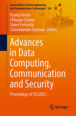 Couverture cartonnée Advances in Data Computing, Communication and Security de 