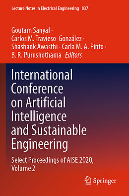 Couverture cartonnée International Conference on Artificial Intelligence and Sustainable Engineering de 