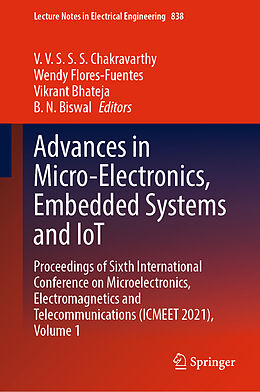 Livre Relié Advances in Micro-Electronics, Embedded Systems and IoT de 