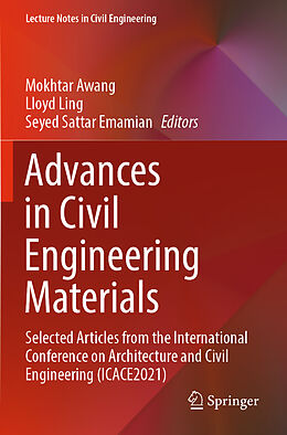 Couverture cartonnée Advances in Civil Engineering Materials de 