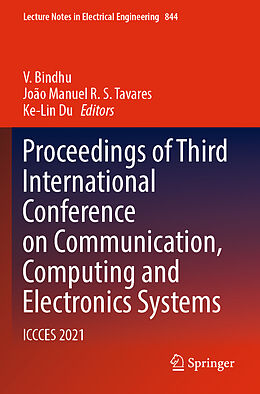 Couverture cartonnée Proceedings of Third International Conference on Communication, Computing and Electronics Systems de 