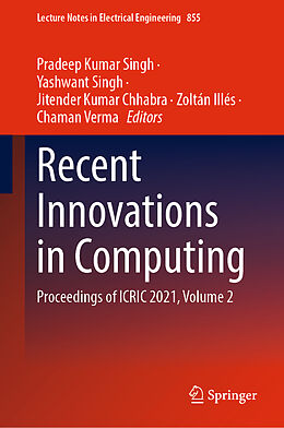 Livre Relié Recent Innovations in Computing de 