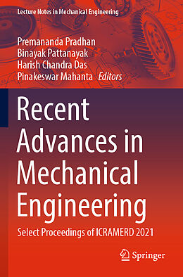 Couverture cartonnée Recent Advances in Mechanical Engineering de 