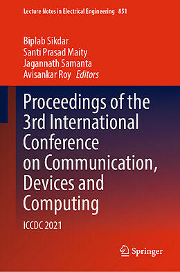 Livre Relié Proceedings of the 3rd International Conference on Communication, Devices and Computing de 