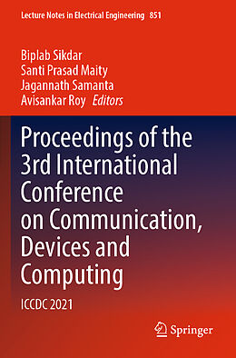 Couverture cartonnée Proceedings of the 3rd International Conference on Communication, Devices and Computing de 