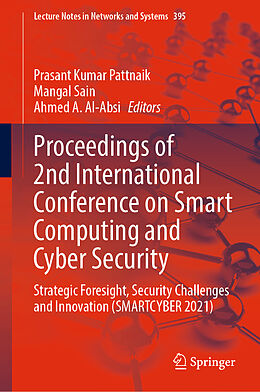 Livre Relié Proceedings of 2nd International Conference on Smart Computing and Cyber Security de 