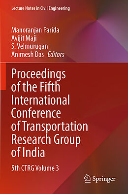 Couverture cartonnée Proceedings of the Fifth International Conference of Transportation Research Group of India de 