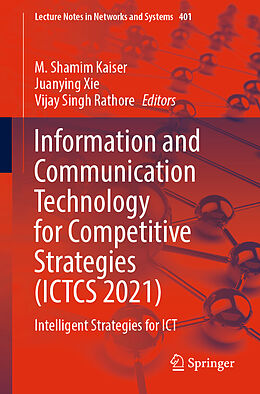 Couverture cartonnée Information and Communication Technology for Competitive Strategies (ICTCS 2021) de 