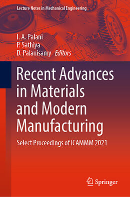 Livre Relié Recent Advances in Materials and Modern Manufacturing de 