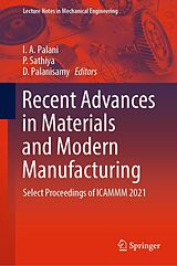 eBook (pdf) Recent Advances in Materials and Modern Manufacturing de 