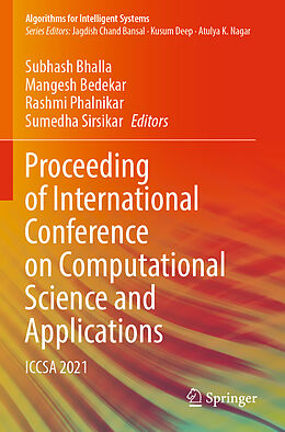 Couverture cartonnée Proceeding of International Conference on Computational Science and Applications de 