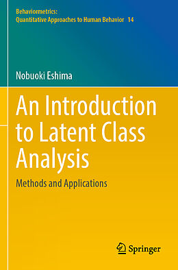 Couverture cartonnée An Introduction to Latent Class Analysis de Nobuoki Eshima