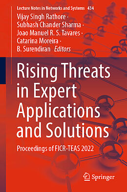 Couverture cartonnée Rising Threats in Expert Applications and Solutions de 