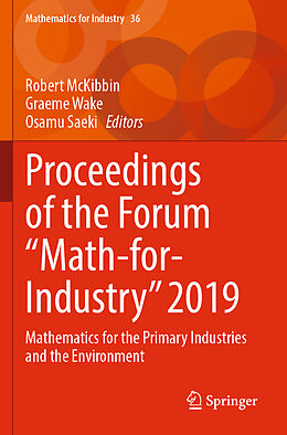 Couverture cartonnée Proceedings of the Forum "Math-for-Industry" 2019 de 