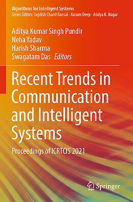 Couverture cartonnée Recent Trends in Communication and Intelligent Systems de 