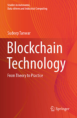 Couverture cartonnée Blockchain Technology de Sudeep Tanwar