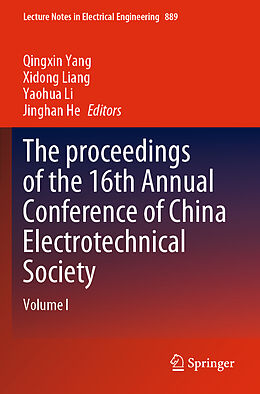 Couverture cartonnée The proceedings of the 16th Annual Conference of China Electrotechnical Society de 