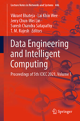 Couverture cartonnée Data Engineering and Intelligent Computing de 