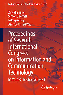 Couverture cartonnée Proceedings of Seventh International Congress on Information and Communication Technology de 