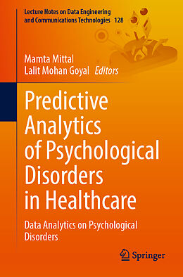 Couverture cartonnée Predictive Analytics of Psychological Disorders in Healthcare de 