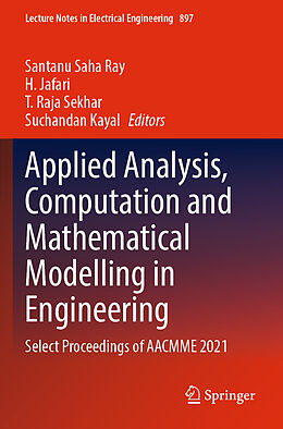 Couverture cartonnée Applied Analysis, Computation and Mathematical Modelling in Engineering de 