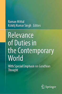 Livre Relié Relevance of Duties in the Contemporary World de 