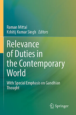 Couverture cartonnée Relevance of Duties in the Contemporary World de 