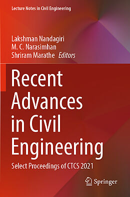 Couverture cartonnée Recent Advances in Civil Engineering de 