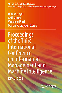 Livre Relié Proceedings of the Third International Conference on Information Management and Machine Intelligence de 