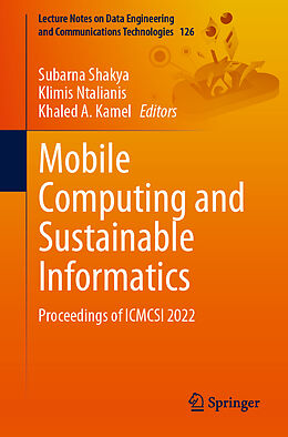 Couverture cartonnée Mobile Computing and Sustainable Informatics de 